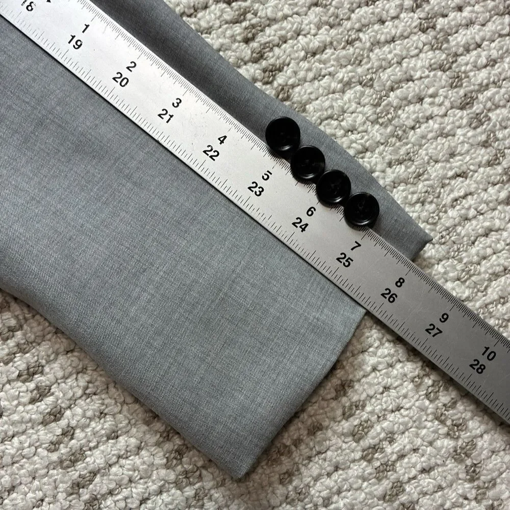 J Crew Ludlow Loro Piana Blazer Jacket 40L Gray 100% Wool Luxury Designer Preppy